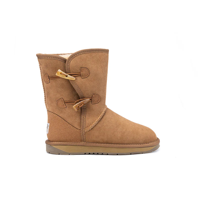 Kangroo® UGG D2104 Chestnut Two Toggle UGG Boots Outdoor Winter Warm Shoes