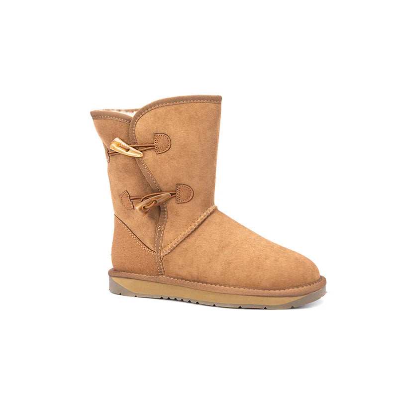 Kangroo® UGG D2104 Chestnut Two Toggle UGG Boots Outdoor Winter Warm Shoes