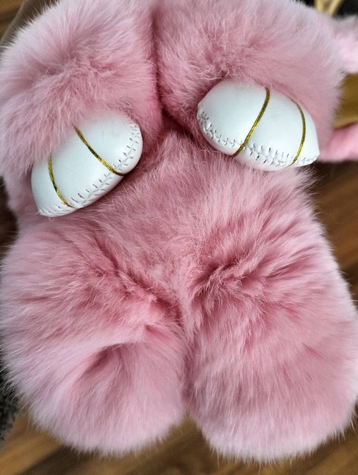 Fluffy Bunny Rabbit - Keychain - plush toy - Christmas Gift