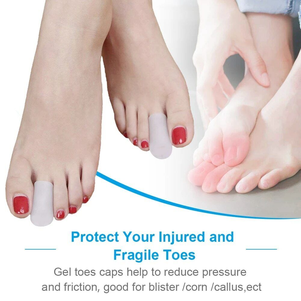 Soft Silicon Foot Big Toe Tubes Blisters Bunion Sleeve Toes Separaters Cover Cap