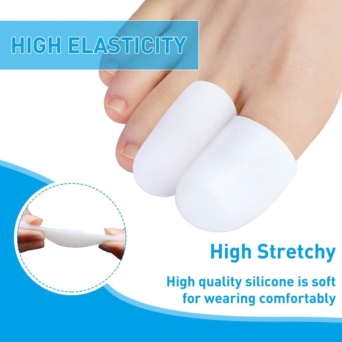 Soft Silicon Foot Big Toe Tubes Blisters Bunion Sleeve Toes Separaters Cover Cap