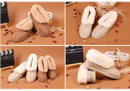 Kangroo® UGG D067 Chestnut Classic Sheepskin Slippers Unisex Moccasins Comfort Indoor Winter Shoes
