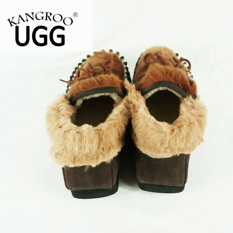 Kangroo® Ugg D301 Kangaroo Skin With Wool Moccasins Casual Comfort Indoor Winter Shoes