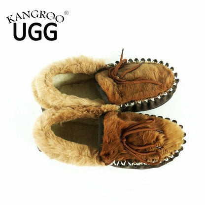 Kangroo® Ugg D301 Kangaroo Skin With Wool Moccasins Casual Comfort Indoor Winter Shoes