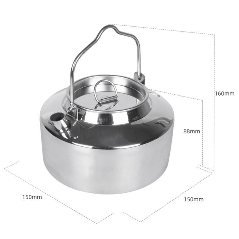 Outdoor Camping 1.2L Stainless Steel Ultralight Portable Kettles