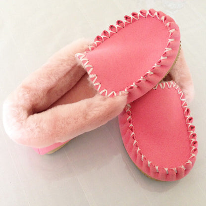 Kangroo® Ugg D301 Hot Pink Sheepskin Moccasins Casual Comfort Indoor Winter Shoes