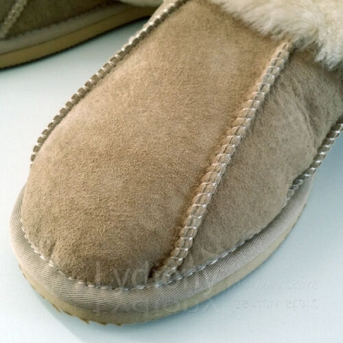 Kangroo® UGG D066 Sand Color Classic Sheepskin Slippers Unisex Scuffs Comfort Indoor Winter Shoes