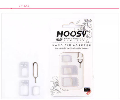 Nano SIM to Micro Regular Full Standard SIM Card Converter Tray Adapter+Ejector