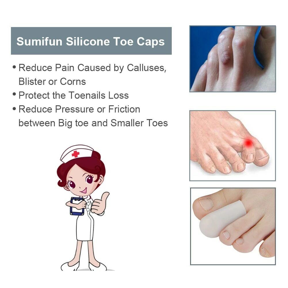 Soft Silicon Foot Big Toe Tubes Blisters Bunion Sleeve Toes Separaters Cover Cap