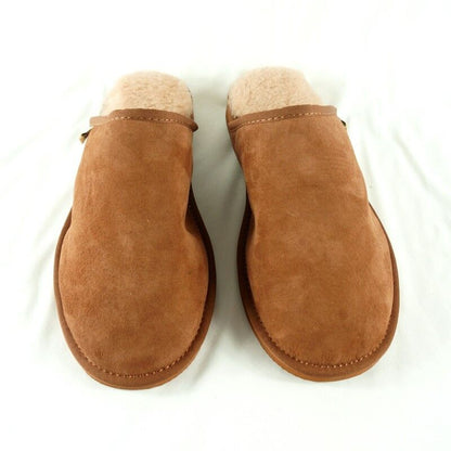 Kangroo® UGG D062 Chestnut Classic Sheepskin Slippers Unisex Scuffs Comfort Indoor Winter Shoes