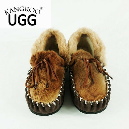 Kangroo® Ugg D301 Kangaroo Skin With Wool Moccasins Casual Comfort Indoor Winter Shoes